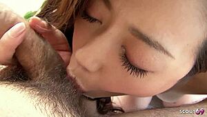 japanese couple uncensored skinny hairy pussy facial