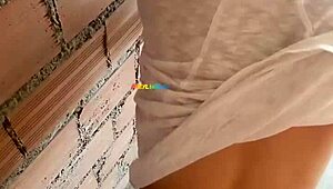 Casero albañil fucks owner's wife terrace Peruvian infiel big ass cute Brazilian