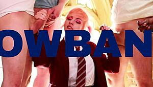 hot british brunette grabs my cock wanks it off then fucks me lucky