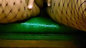 Chubby Latina Milf Fingers Shaved Pussy To Squirt In Fishnets!!