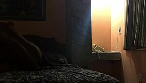 brunette hooks up with black guy in hotel room