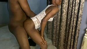 Ebony babe begs for backshots on her tight ass early morning!
