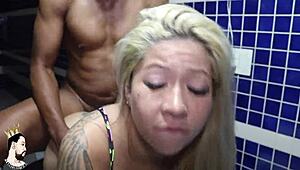 Keep Drilling Brazilian Latina Aline Souza's Big Ass With BBC Bareback!