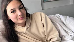 stepsis sophie tyler skips school for sick day pov blowjob skinny teen petite creampie bed taboo not sister share alex adams.