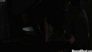 Curvy Lesbian Slave's Bound Outdoor Torment Thrill