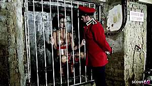 Big tits milf Jasmine Jae's pierced pussy creampied deep in BDSM roleplay