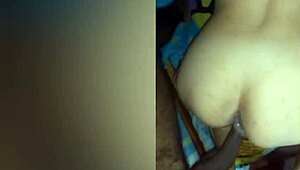 Enormous black cock pounds young white wife hard in homemade interracial cuckold fuck session