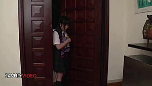 yusa minami's naughty japanese jav blowjob sucks teacher's big cock deep for better grades in usa class