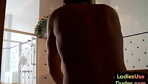 CFNM Dom Babes Tease And Peg Submissive Guy In Strap-On Threesome.