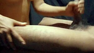 little sister jerks explosive cumshot handjob now!!