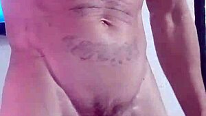 tattooed webcam stud strokes massive hard cock dirty talk