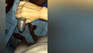 Enormous black cock pounds young white wife hard in homemade interracial cuckold fuck session