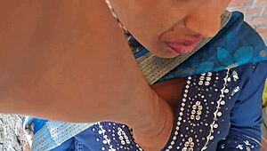 bengali village girl squeezes boobs while kissing outdoor couple friends.