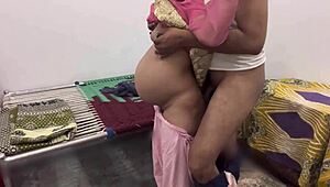 Pregnant Stepmom's Ass and Pussy Pounded! Servant Fucks Desi Hole Hard
