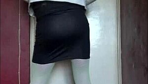 wanna see this shy bisexual sissy crossdresser humiliated swallowing your load?