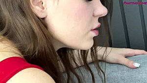 sexy brunette teen mom maddy anal fucked swallows cum pantyhose