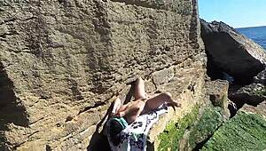 African Prostitute Flaunts Bueno Culo on Nudist Beach