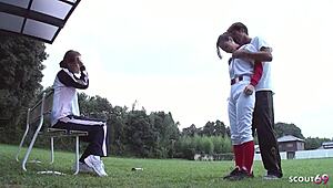 oh man older japanese couple lures skinny teen into wild outdoor ffm creampie orgy! 😩💦