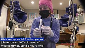 You endure Nurse Jewel's latex-gloved probe at Doctor Tampa's clinic