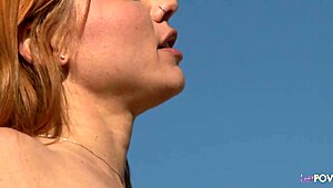 big titted brunette and blonde dykes scissor and lick hairy pussies outdoors