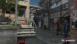 Hot Chinese Hentai Babe Takes First Anal In Private Chinatown Room