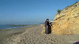 skinny latina teen carol vega risks beach quickie ride with older guy doggystyle