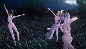 Kagamine Rin Meiko Haku Nude Mod Boobs Ass Goddess Reveal!