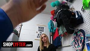 i'm wrecking krissy's tight pussy for stealing in backroom punishment