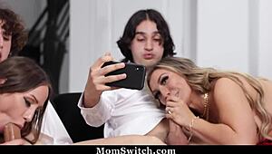 Stepmoms Share Guys In Every Imaginable Position During Wild Momswitch Orgy
