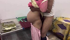 Pregnant Stepmom's Ass and Pussy Pounded! Servant Fucks Desi Hole Hard
