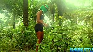 sexy girl wanders forest paths teasing hidden desires within