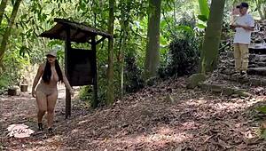 Savannah Watson's Huge Natural Tits Explode with Ranger's Cum After Outdoor Doggystyle Forest Fuck