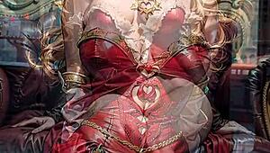 Ai Generated Queen of Hearts Flashes Sexy Pussy Dress Up