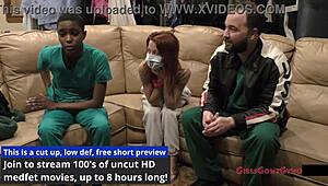 You endure Nurse Jewel's latex-gloved probe at Doctor Tampa's clinic