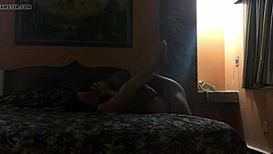 brunette hooks up with black guy in hotel room