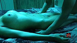 WOW! SKINNY BRUNETTE GETS TANTRIC MASSAGE ECSTASY!