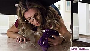 A Stepmom Stuck Opens Her Pussy For Licking And More