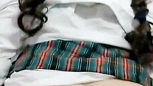 schoolgirl's juicy ass soaks panties from orgasm after school voyeur video
