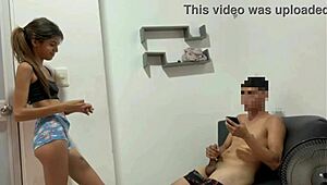 stepsister gives me hot massage then fucks me in living room full story