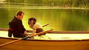 cytherea squirms in ecstasy as huge cock ravages her in canoe