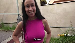 czech secretary pissed at job but takes cash to flash panties in car pickup 😏💰