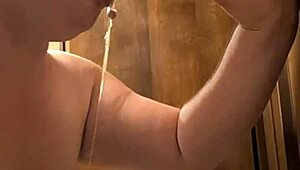 bbw blindfolded choking gags on monster cock dildo puking spit for minutes
