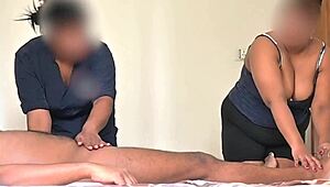 😏 two girls give happy ending massage caught on hidden spa cam! whoa!!