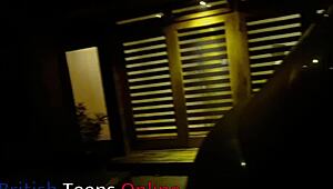 Curvy neighbor teen fingers huge tits and ass in solo exhibition flash