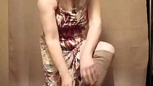 omg this french slave milf strips sexy ripping clothes off 😈🔥