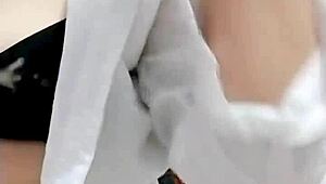 schoolgirl's juicy ass soaks panties from orgasm after school voyeur video