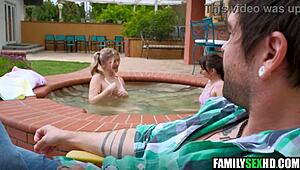 VIRGIN NIECE POUNDED HARD BY PERVY UNCLE AND STEPSIS IN TABOO THREESOME!