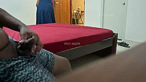 maid poornima stares shocked as i flash my throbbing indian dick at her!