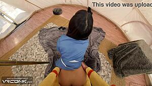 Katara's avatar cosplay hides sneaky aang banging in vr depths