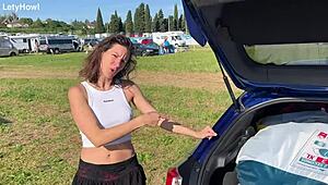 Sexy Italian Exhibitionist Couple Flashes Adventures Episode 4 Imola Camping Outdoors